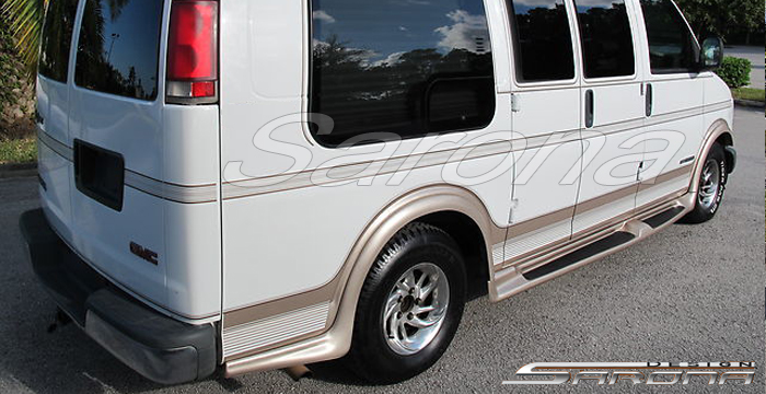 Custom Chevy Express Van  Short Wheel Base Running Boards (1996 - 2002) - $1350.00 (Part #CH-002-SB)